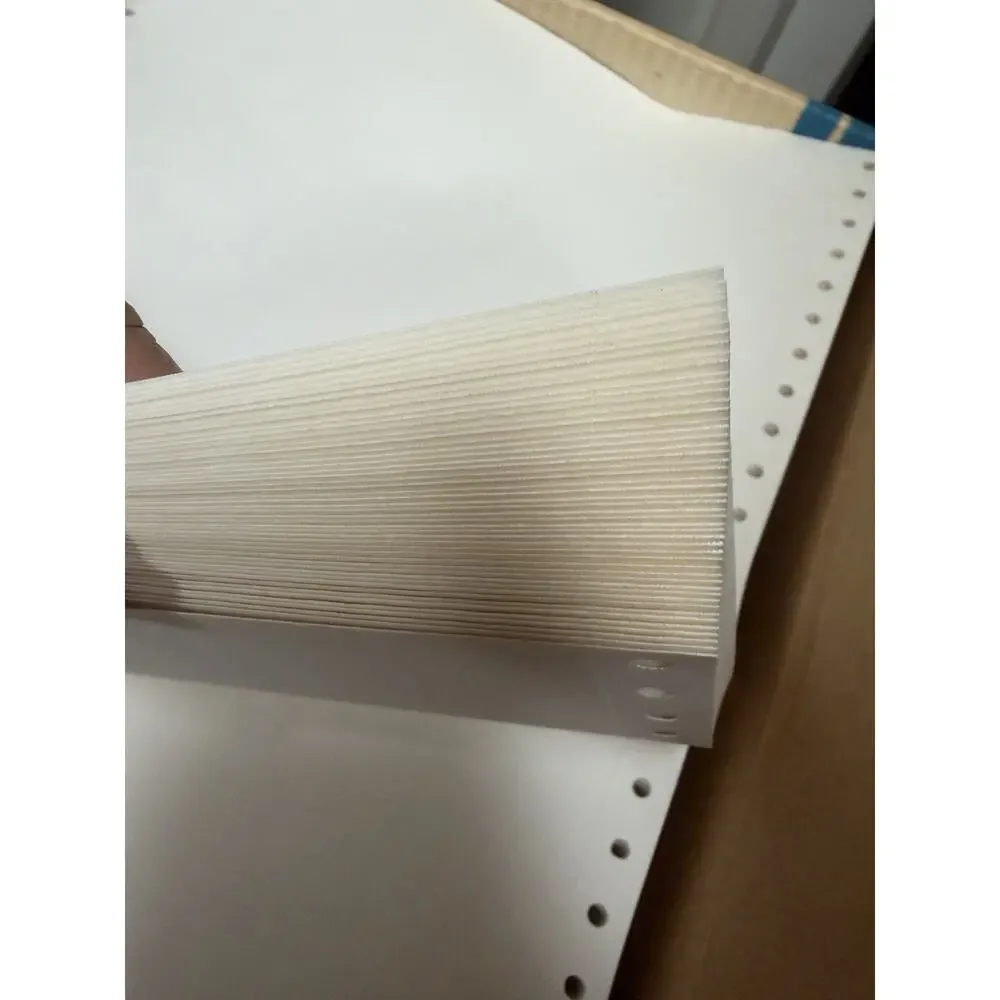 Continuous Feed Computer Paper Blank 9.5x11 Inches White Dot Matrix‎